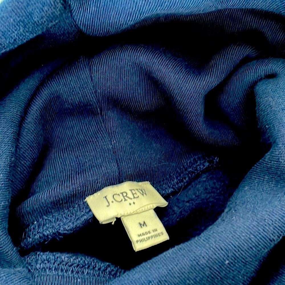 J. Crew, Size medium, navy funnel neck pullover